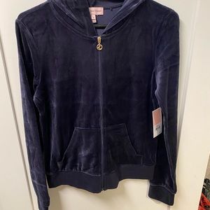 NWT Navy Blue JUICY couture velour sweatshirt